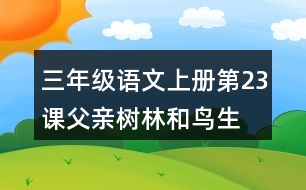 三年級(jí)語(yǔ)文上冊(cè)第23課父親、樹林和鳥生字組詞及拼音