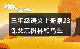 三年級(jí)語(yǔ)文上冊(cè)第23課父親、樹林和鳥生字組詞與多音字組詞