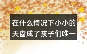 在什么情況下小小的天窗成了孩子們唯一的慰藉？