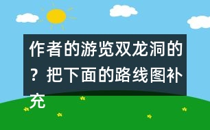 作者的游覽雙龍洞的？把下面的路線圖補(bǔ)充完整