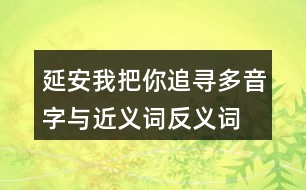 延安我把你追尋多音字與近義詞反義詞