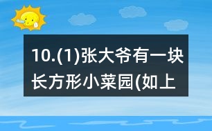 10.(1)張大爺有一塊長方形小菜園(如上圖)，他想用籬笆圍起來，需要籬笆多少米? (2)如果兩個(gè)公司所售的籬笆質(zhì)量相同，你能幫張大爺推薦一下，選用哪家公司的比較合算?你是怎樣想的?與同伴進(jìn)行交流。