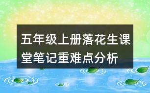 五年級上冊落花生課堂筆記重難點分析