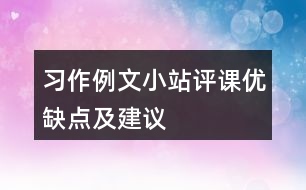 習(xí)作例文：小站評(píng)課優(yōu)缺點(diǎn)及建議