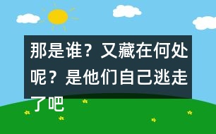 那是誰(shuí)？又藏在何處呢？是他們自己逃走了吧……這樣表達(dá)好處在哪里？