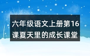 六年級(jí)語文上冊(cè)第16課夏天里的成長(zhǎng)課堂筆記課后生字組詞