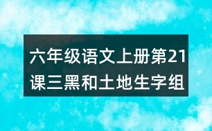 六年級語文上冊第21課三黑和土地生字組詞與詞語理解