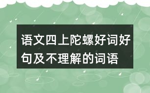 語(yǔ)文四上陀螺好詞好句及不理解的詞語(yǔ)