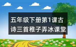 五年級下冊第1課古詩三首稚子弄冰課堂筆記之詩句賞析