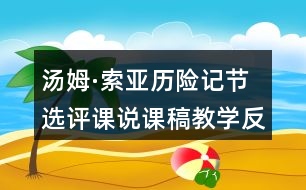 湯姆·索亞歷險記節(jié)選評課說課稿教學反思點評