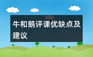 牛和鵝評(píng)課優(yōu)缺點(diǎn)及建議