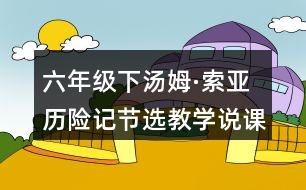 六年級下湯姆·索亞歷險記節(jié)選教學(xué)說課稿課案