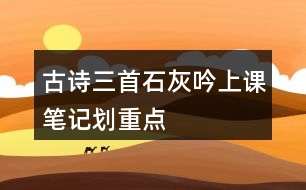 古詩(shī)三首石灰吟上課筆記劃重點(diǎn)