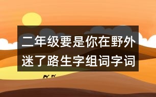 二年級(jí)要是你在野外迷了路生字組詞字詞解釋