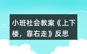 小班社會教案《上下樓，靠右走》反思