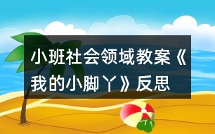 小班社會領域教案《我的小腳丫》反思