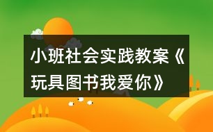 小班社會實踐教案《玩具、圖書我愛你》反思