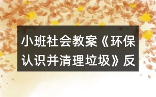 小班社會教案《環(huán)保認識并清理垃圾》反思