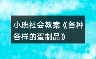 小班社會(huì)教案《各種各樣的蛋制品》