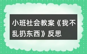 小班社會(huì)教案《我不亂扔?xùn)|西》反思