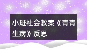 小班社會(huì)教案《青青生病》反思