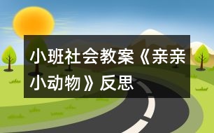 小班社會教案《親親小動物》反思