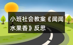 小班社會教案《聞聞水果香》反思