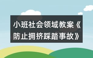 小班社會領域教案《防止擁擠踩踏事故》反思