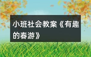 小班社會教案《有趣的春游》