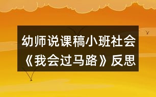 幼師說課稿小班社會《我會過馬路》反思