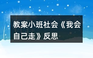 教案小班社會《我會自己走》反思