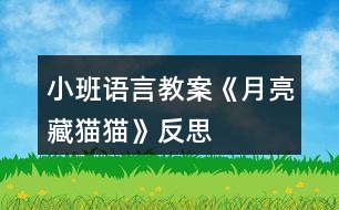 小班語(yǔ)言教案《月亮藏貓貓》反思