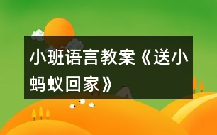 小班語(yǔ)言教案《送小螞蟻回家》