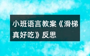 小班語(yǔ)言教案《滑梯真好吃》反思