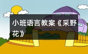 小班語言教案《采野花》