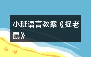 小班語言教案《捉老鼠》