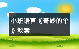 小班語言《奇妙的傘》教案