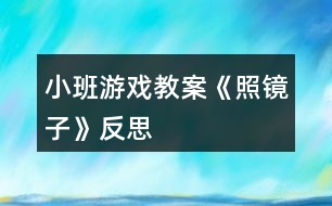 小班游戲教案《照鏡子》反思