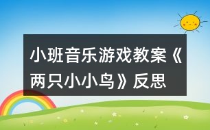 小班音樂(lè)游戲教案《兩只小小鳥(niǎo)》反思