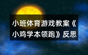 小班體育游戲教案《小雞學(xué)本領(lǐng)（跑）》反思