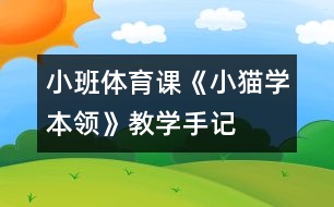 小班體育課《小貓學本領(lǐng)》教學手記