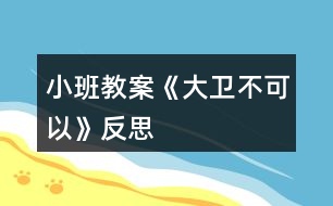 小班教案《大衛(wèi)不可以》反思