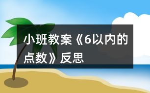 小班教案《6以內的點數》反思