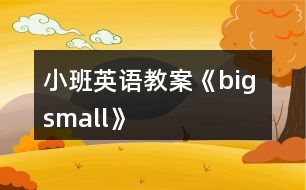 小班英語(yǔ)教案《big small》