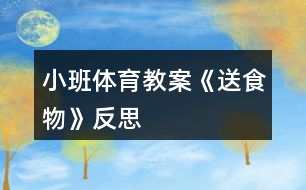 小班體育教案《送食物》反思