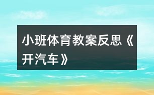 小班體育教案反思《開汽車》