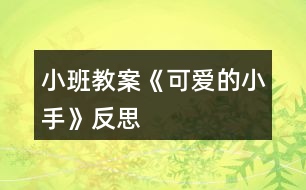 小班教案《可愛(ài)的小手》反思