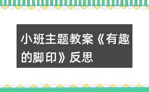 小班主題教案《有趣的腳印》反思