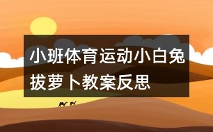 小班體育運(yùn)動小白兔拔蘿卜教案反思