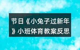 節(jié)日《小兔子過新年》小班體育教案反思